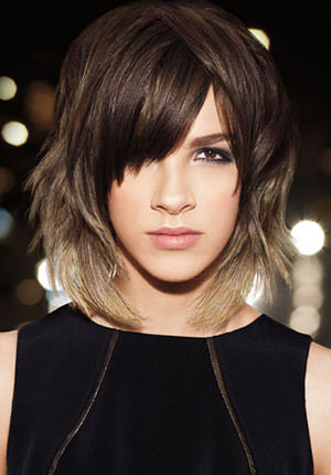 mid length hair with balayage